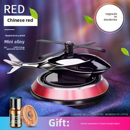 Solar - powered Airplane Car Ornament for Center Console