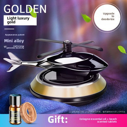 Solar - powered Airplane Car Ornament for Center Console