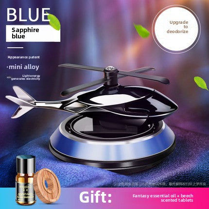 Solar - powered Airplane Car Ornament for Center Console