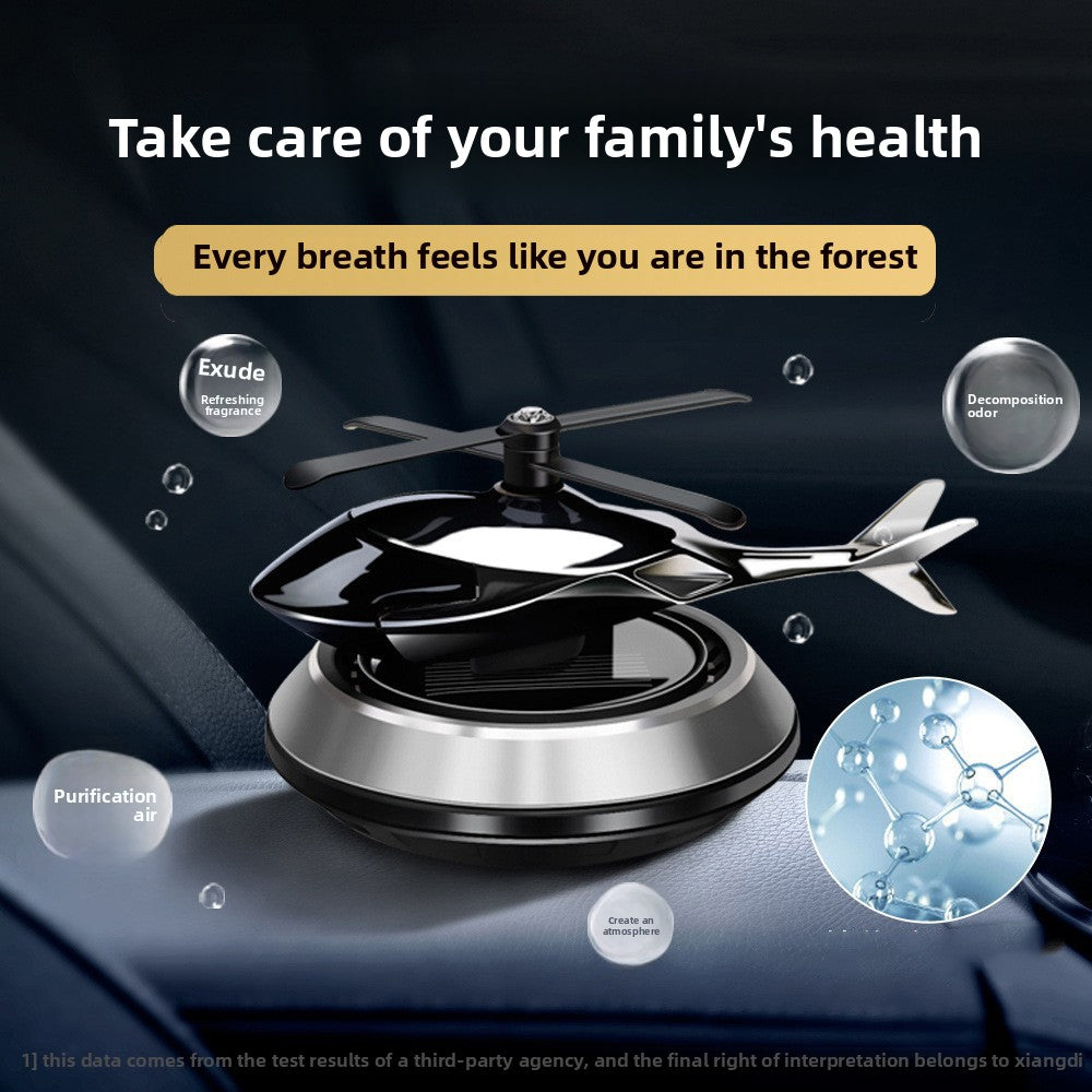Solar - powered Airplane Car Ornament for Center Console