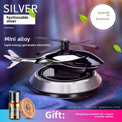 Solar - powered Airplane Car Ornament for Center Console